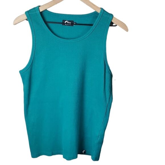 Zyia Green Ribbed Tank Top - Picture 1 of 6
